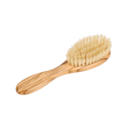 Hårbørste til børn med olieret oliventræ og svinehår